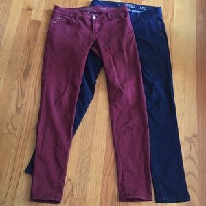 Celebrity Pink Skinny Jeans Size 7- Navy, Burgundy